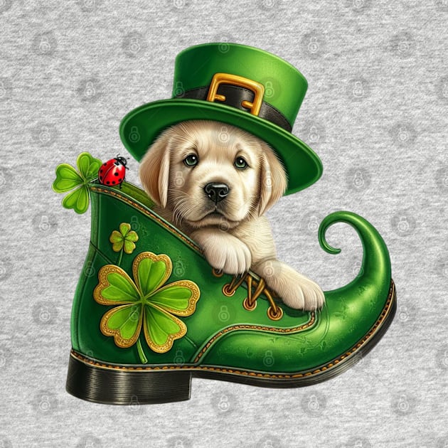 Labrador Retriever Dog Shoes For Patricks Day by Chromatic Fusion Studio